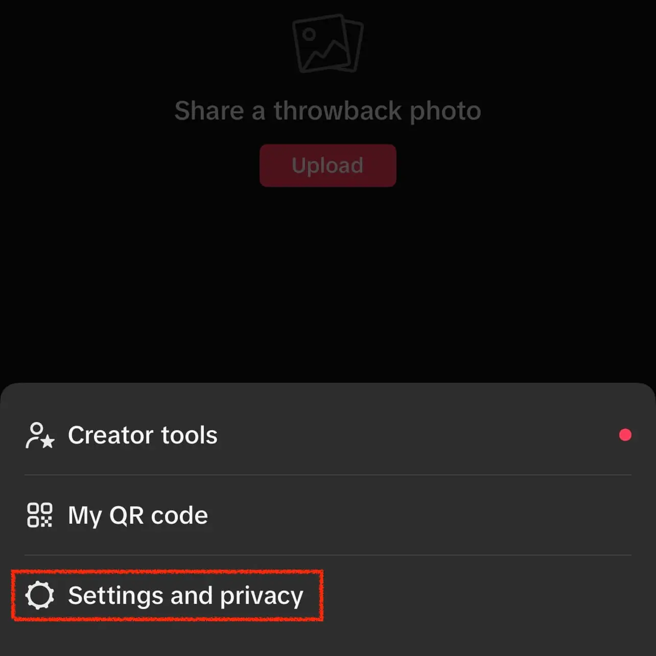 go to your tiktok profile