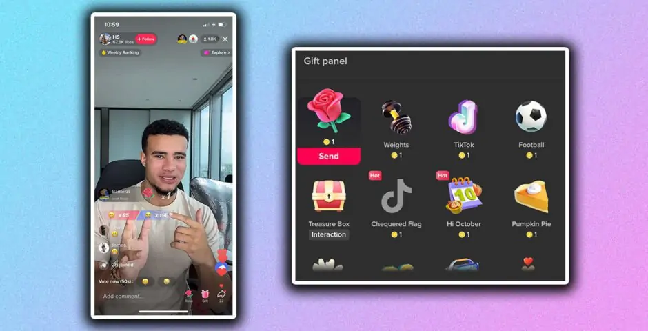 how to send tiktok gifts